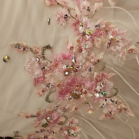 Beautiful Pink Grad Dress with sweetheart neckline & sparkle embellishments. - Picture 10 of 14